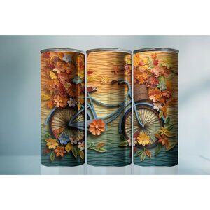 20oz Floral Bicycle Fall Tumbler
